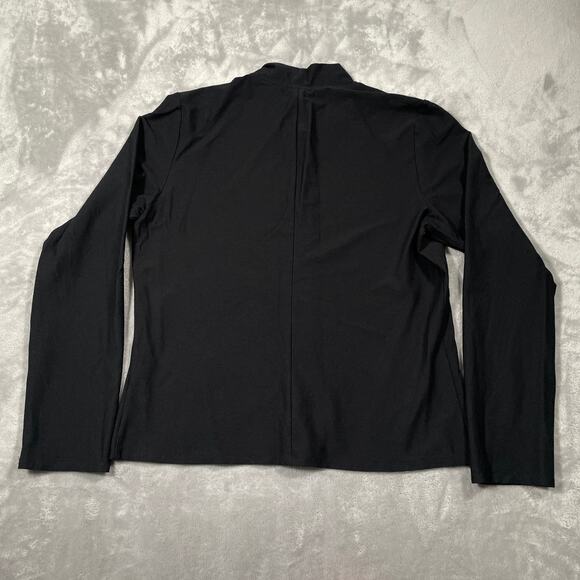 Eileen Fisher System Jacket Womens Medium Black Crepe Capsule Minimal Full Zip - Picture 2 of 6
